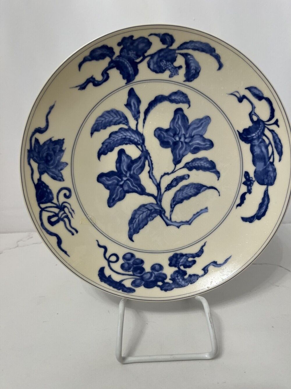Limoges Porcelain France Plate Blue White Reproduction For The Met 10.5" NEW